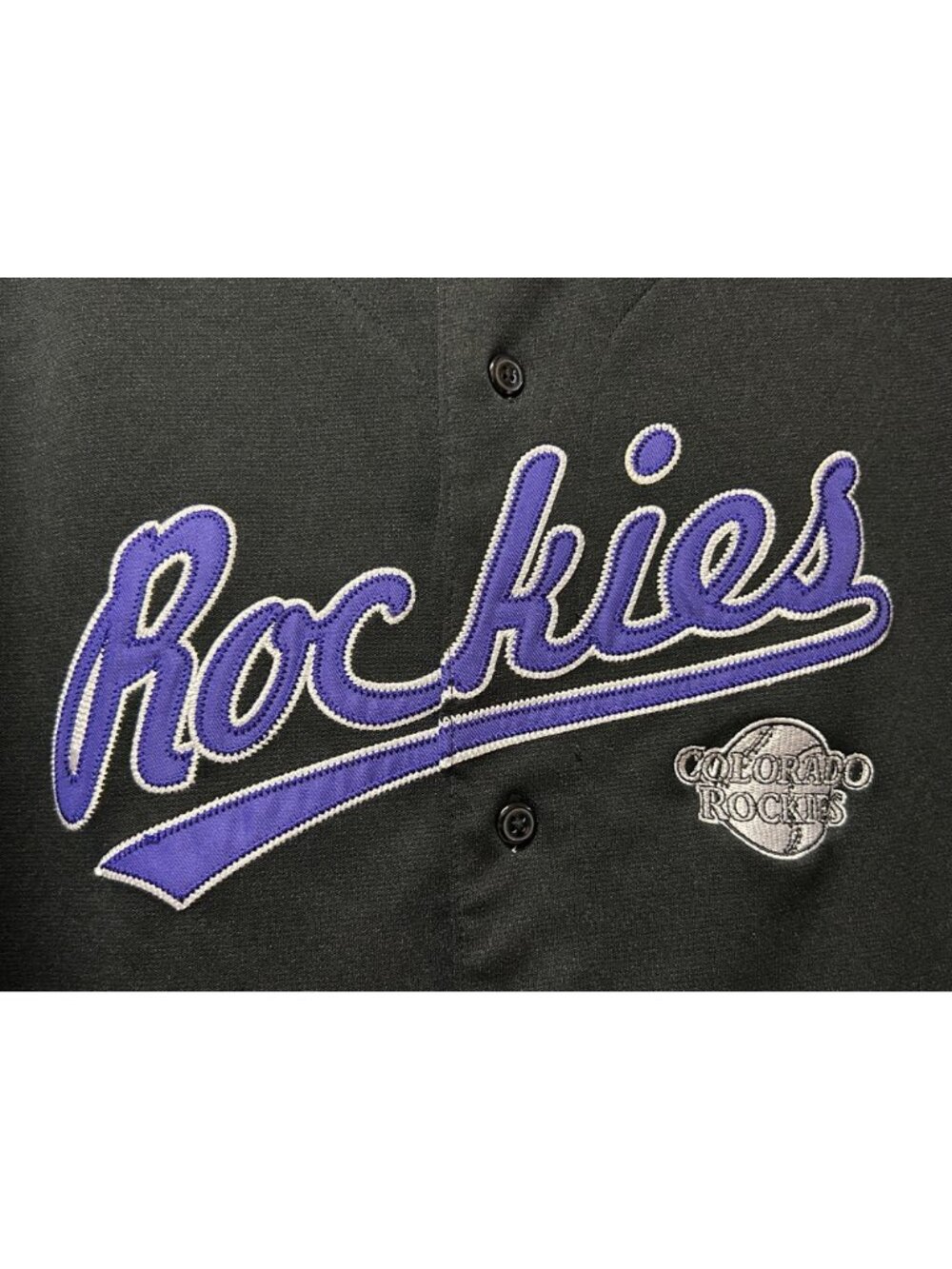 Colorado Rockies Black & Purple MLB Jersey XL Youth True Fan Series Baseball Fan - Picture 4 of 8